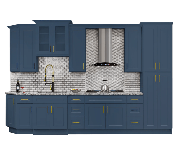 Blue kitchen cabinets | Floors & More Evanston